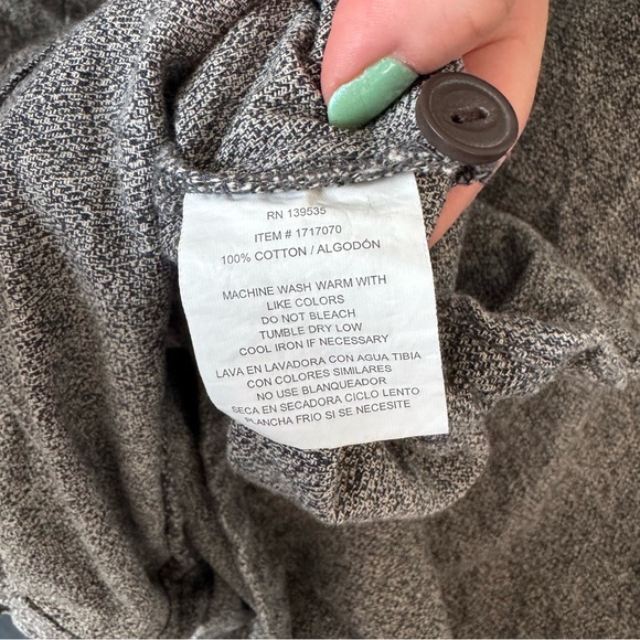 Grayers Men’s Gray Shirt Jacket Size Large 100% Cotton Outdoor Pockets Cold - Picture 9 of 9